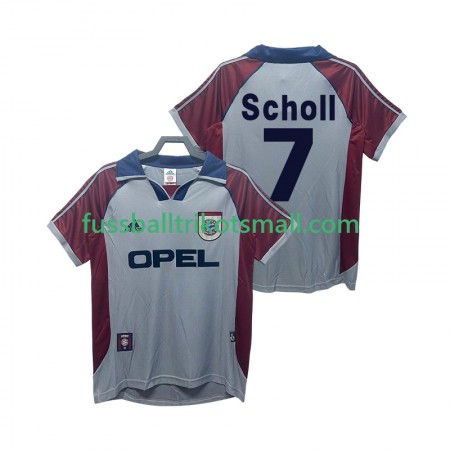 Fußballtrikots Bayern München Scholl 7 1999 Retro 1998 Kurzarm 3rd trikot kaufen